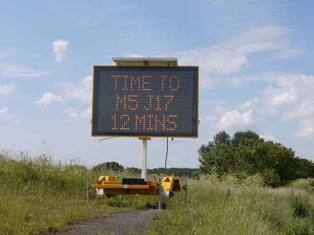 Journey time through roadworks